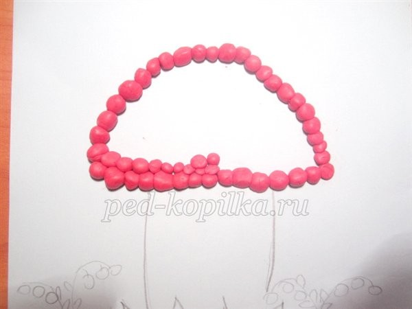 Пластилинография "Фантазийный грибок" Пластилинография "Фантазийный грибок"