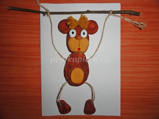 ​Тестопластика: обезьянка, часть 3