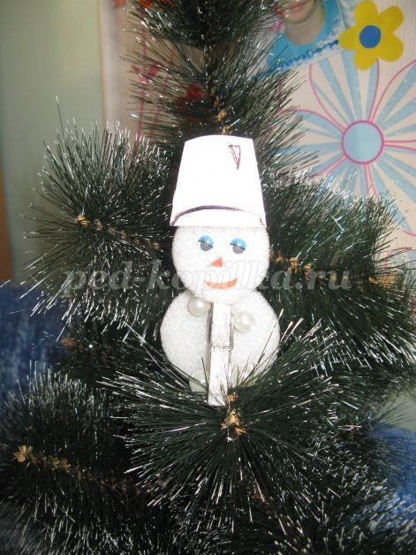 Игрушка для новогодней елки Снеговичок