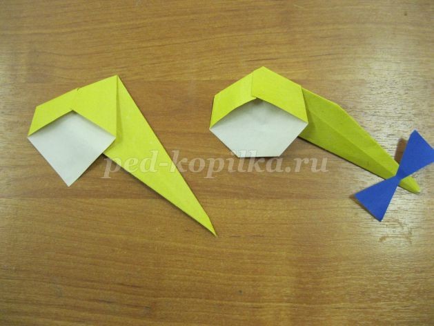 Новогодняя открытка из бумаги в технике оригами: часть 4 Новогодняя открытка из бумаги в технике оригами: часть 4