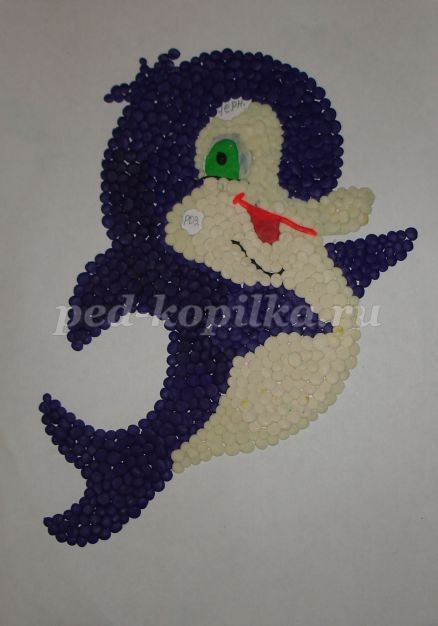 ​Пластинография: дельфин, часть 2