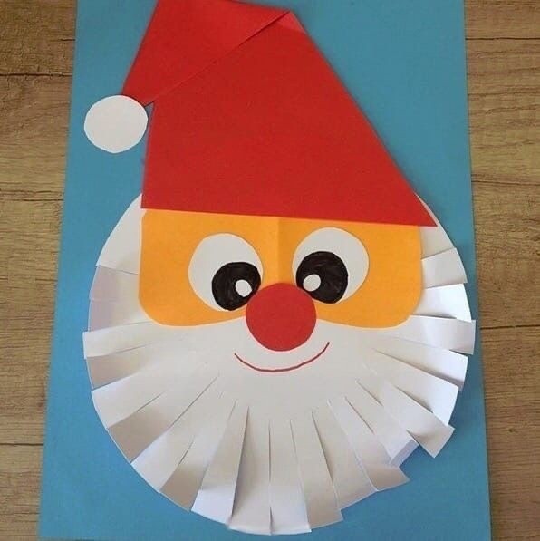 ​Дед Мороз из цветной бумаги