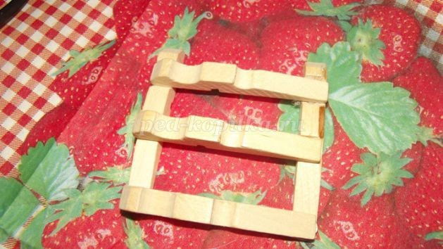 Кресло-качалка из прищепок: мастер-класс, часть 1