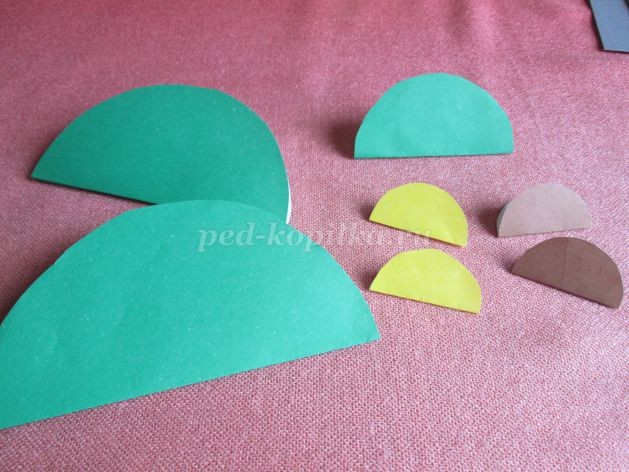 Аппликация из кругов: часть 1