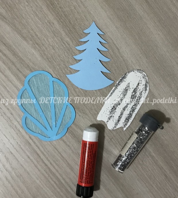 Открытка с окошком "Зимний пейзаж" Открытка с окошком "Зимний пейзаж"