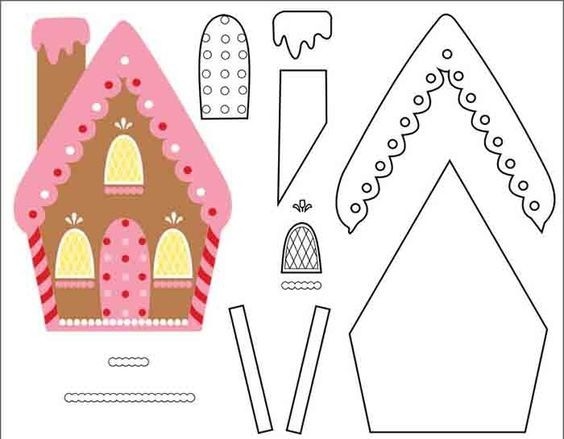 ​Пряничные домики из фетра