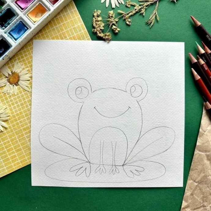 Рисуем лягушонка Рисуем лягушонка