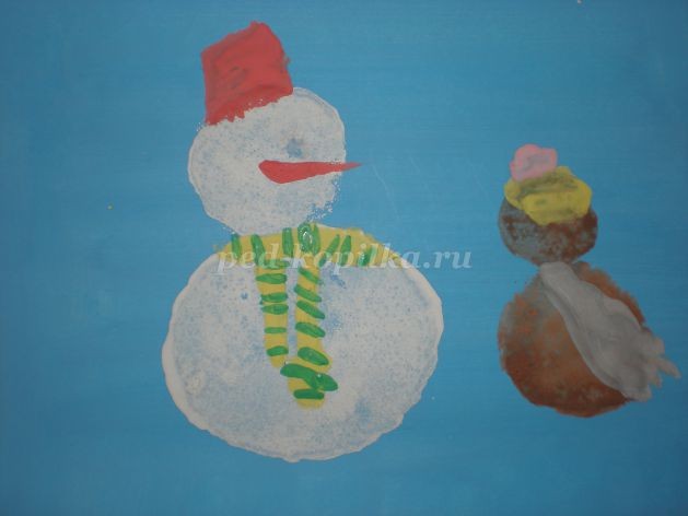 ​Рисуем снеговика: часть 1