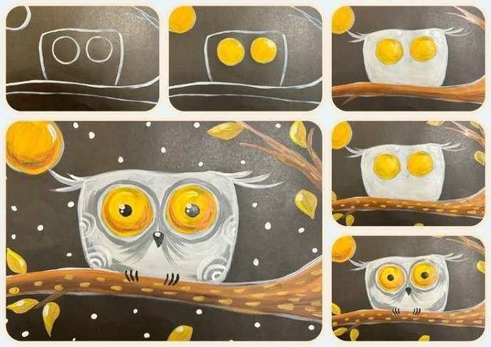 ​Сова осенней ночью