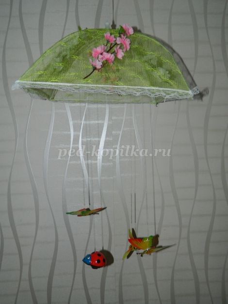 Цветочный мобиль детскими руками Цветочный мобиль детскими руками