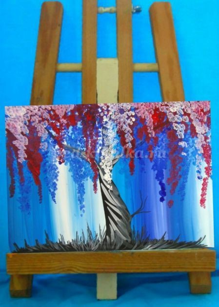 Цветущие дерево гуашью: часть 2 Цветущие дерево гуашью: часть 2