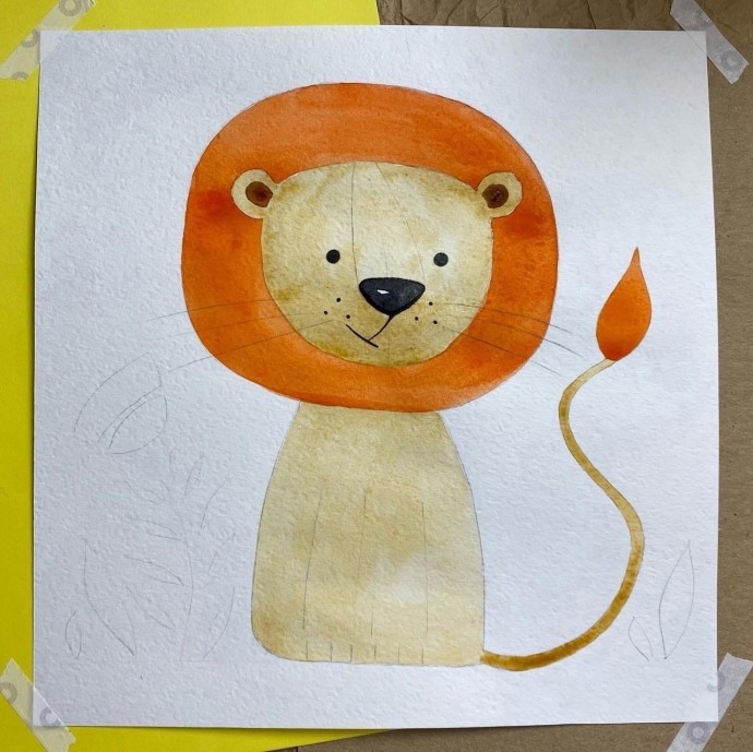 Рисуем львёнка