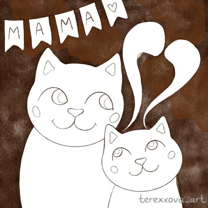 Кошка и котенок Кошка и котенок