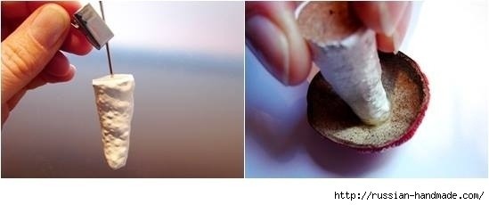 Мухомор из экокожи и пробки Мухомор из экокожи и пробки