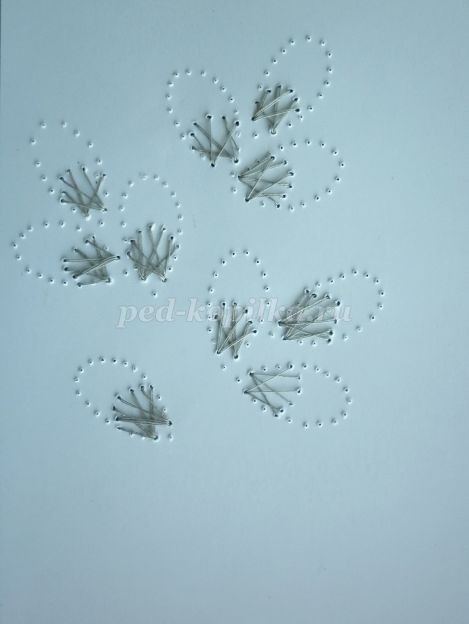 ​Открытка "Веточка вербы" в технике изонить: часть 2