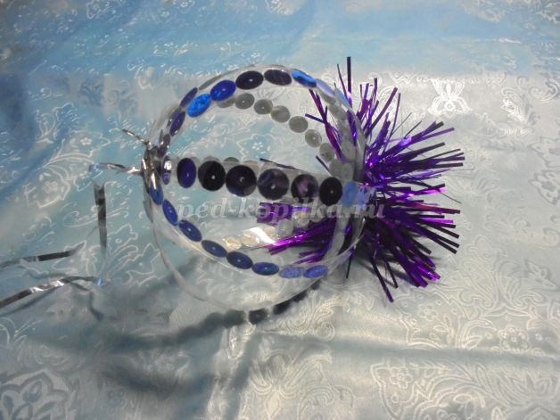 Ёлочный шар из пластиковой бутылки: часть 2