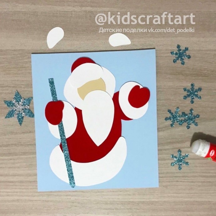 Детские новогодние поделки-открытки