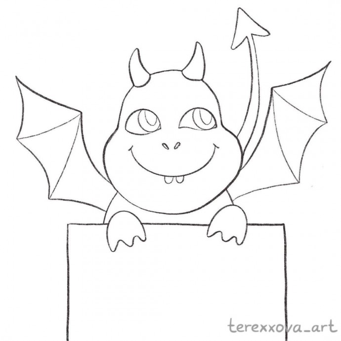 ​Рисуем дракошку