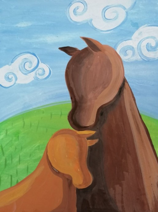 Лошадь и жеребёнок Лошадь и жеребёнок