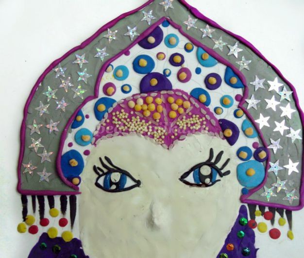 Пластилинография "Снегурочка": часть 2