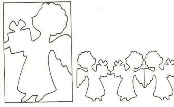 Новогодние гирлянды в технике симметричного вырезания