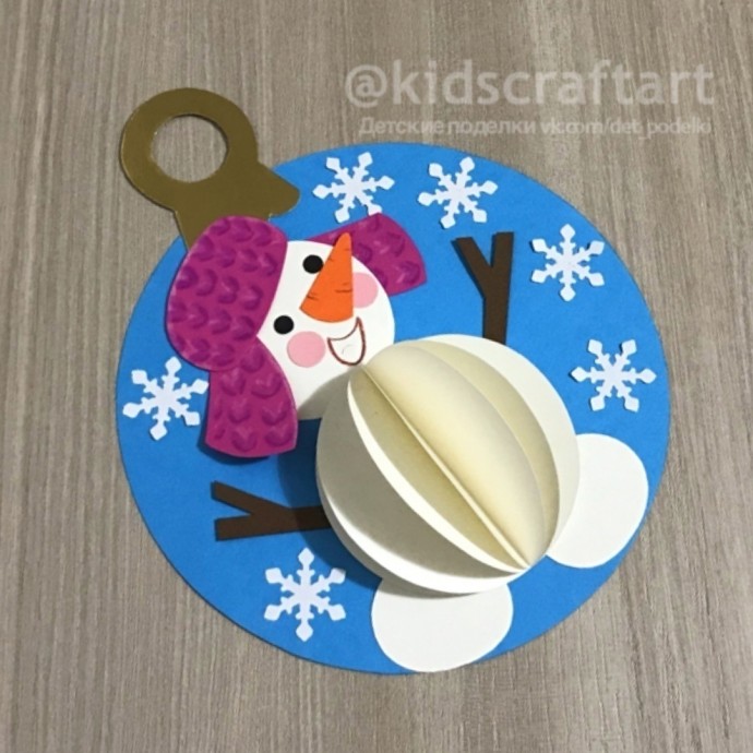 Ёлочный шар со снеговиком Ёлочный шар со снеговиком