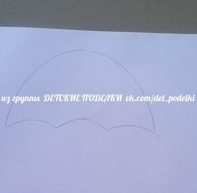 Аппликация "Зонтики под дождиком"