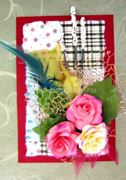 Открытка детскими руками в технике скрапбукинг: часть 2 Открытка детскими руками в технике скрапбукинг: часть 2