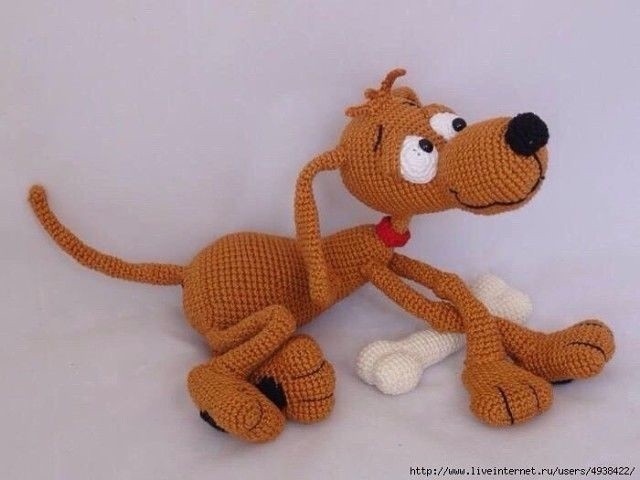 ​Вязаная собачка