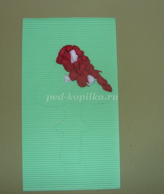 Объёмная аппликация своими руками в нетрадиционной технике работы с бумагой "Мухомор" Объёмная аппликация своими руками в нетрадиционной технике работы с бумагой "Мухомор"