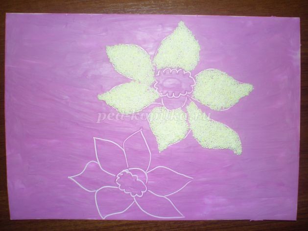 Аппликация из пластилина "Весенние цветы"