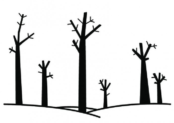 Простой способ рисования осенних деревьев