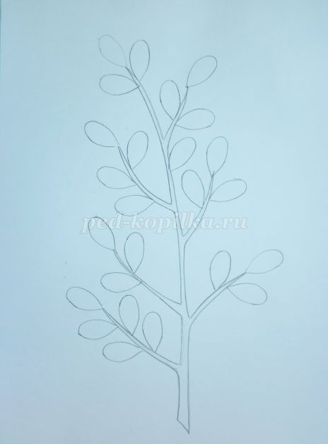 Открытка "Веточка вербы" в технике изонить: часть 3 Открытка "Веточка вербы" в технике изонить: часть 3