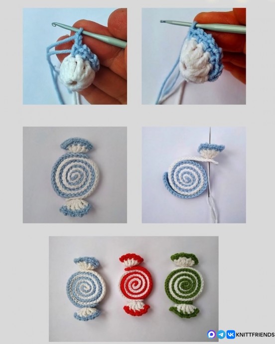 Вязаная конфетка