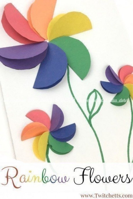 Цветик-семицветик из разноцветных кружочков