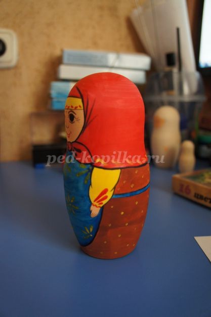 Роспись матрешек по сказке "Репка": мастер-класс, часть 3