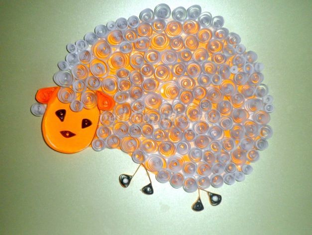 Овечка в технике квиллинг детскими руками: часть 2 Овечка в технике квиллинг детскими руками: часть 2