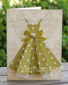 Платье для открытки: оригами Платье для открытки: оригами