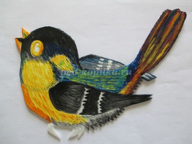 Синица из потолочной плитки детскими руками: мастер-класс, часть 2 Синица из потолочной плитки детскими руками: мастер-класс, часть 2