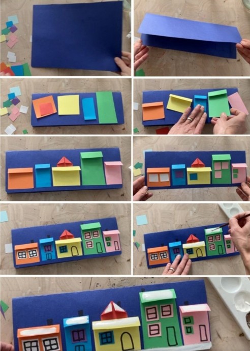 Заснеженный вечерний город Заснеженный вечерний город