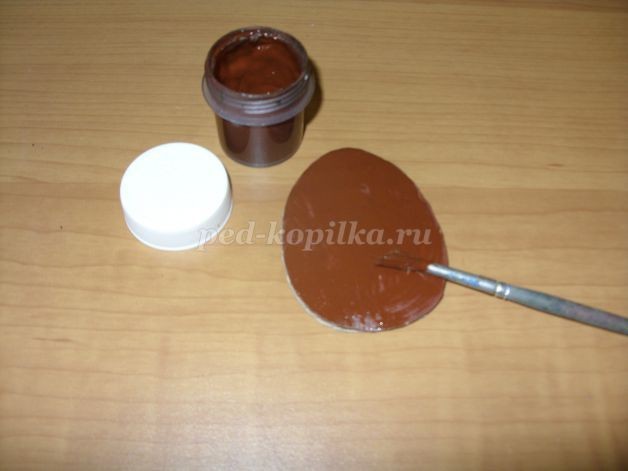 Магнит "Овечка" из кофейных зерен детскими руками: мастер-класс, часть 1