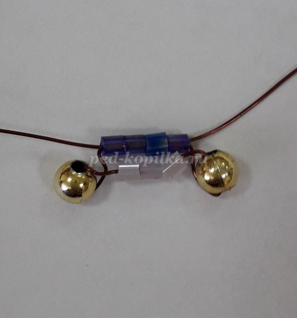 Плетение фигурки совёнка из стекляруса и пайеток Плетение фигурки совёнка из стекляруса и пайеток