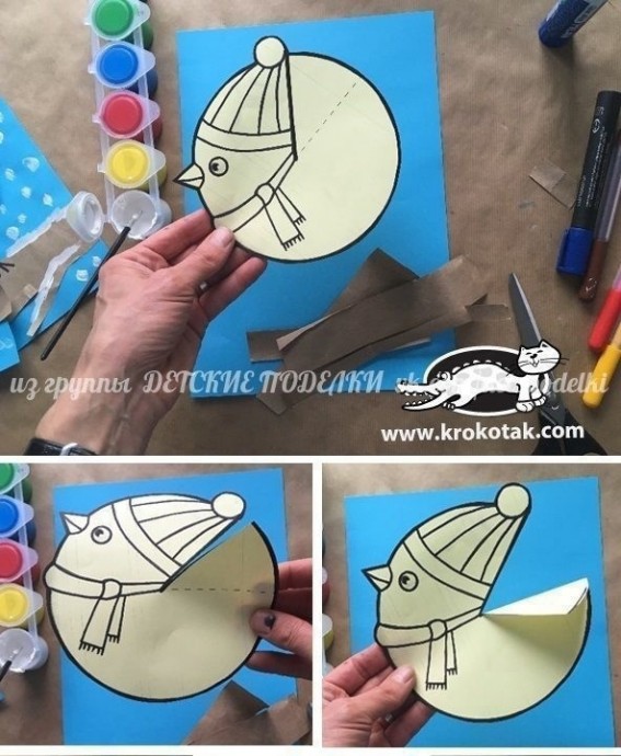 Аппликация "Зимняя птичка" Аппликация "Зимняя птичка"