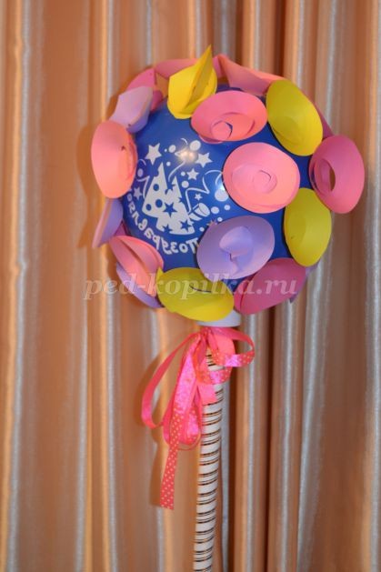 ​Топиарий цветочный на воздушном шарике: часть 3