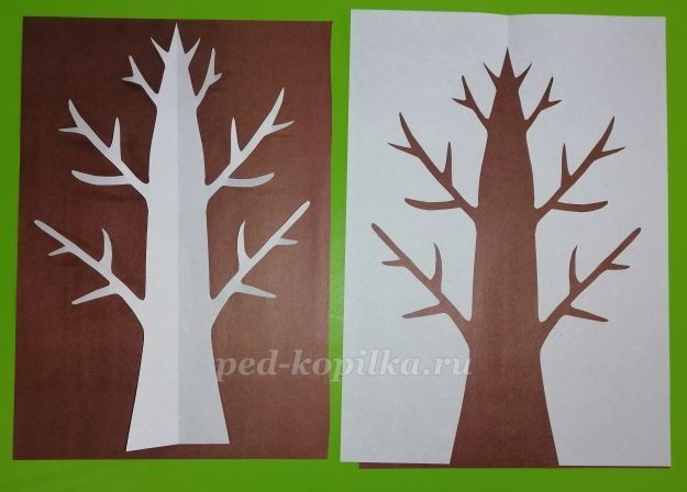 Дерево из цветной бумаги Дерево из цветной бумаги