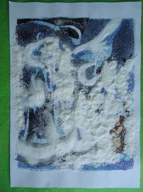 Мастер-класс по рисованию: набрызг "Морозко", часть 3