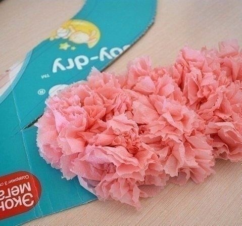 Объёмная цифра из салфеток Объёмная цифра из салфеток