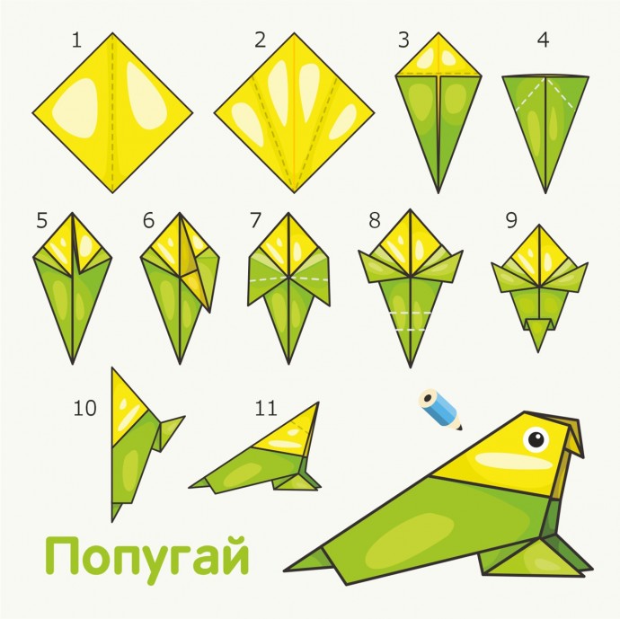 ​Создаём с детьми самых разных животных в технике оригами