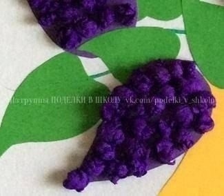 Аппликация из бумаги "Сирень в вазе"