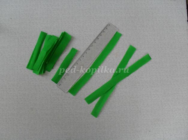 Подснежник из салфеток